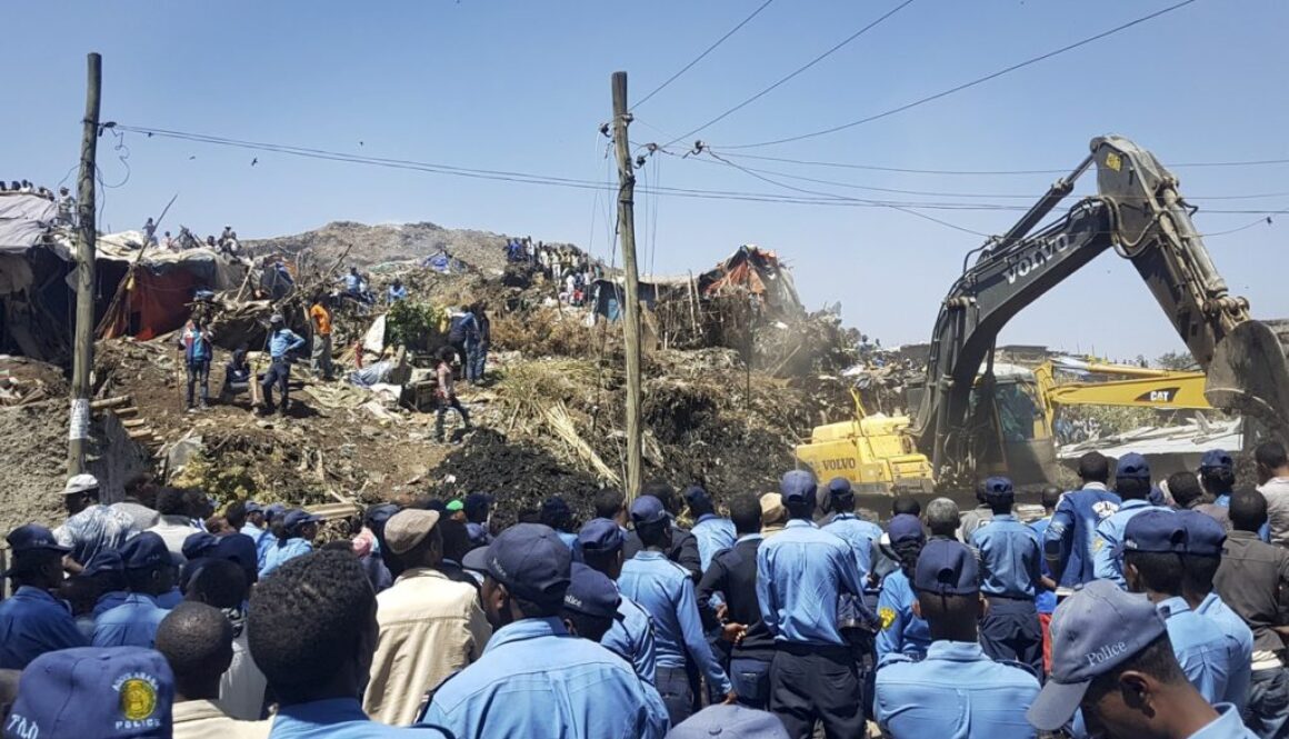 etiopia deslizamento lixão