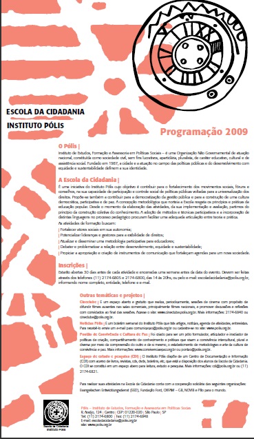 Escola da Cidadania – Programação 2009