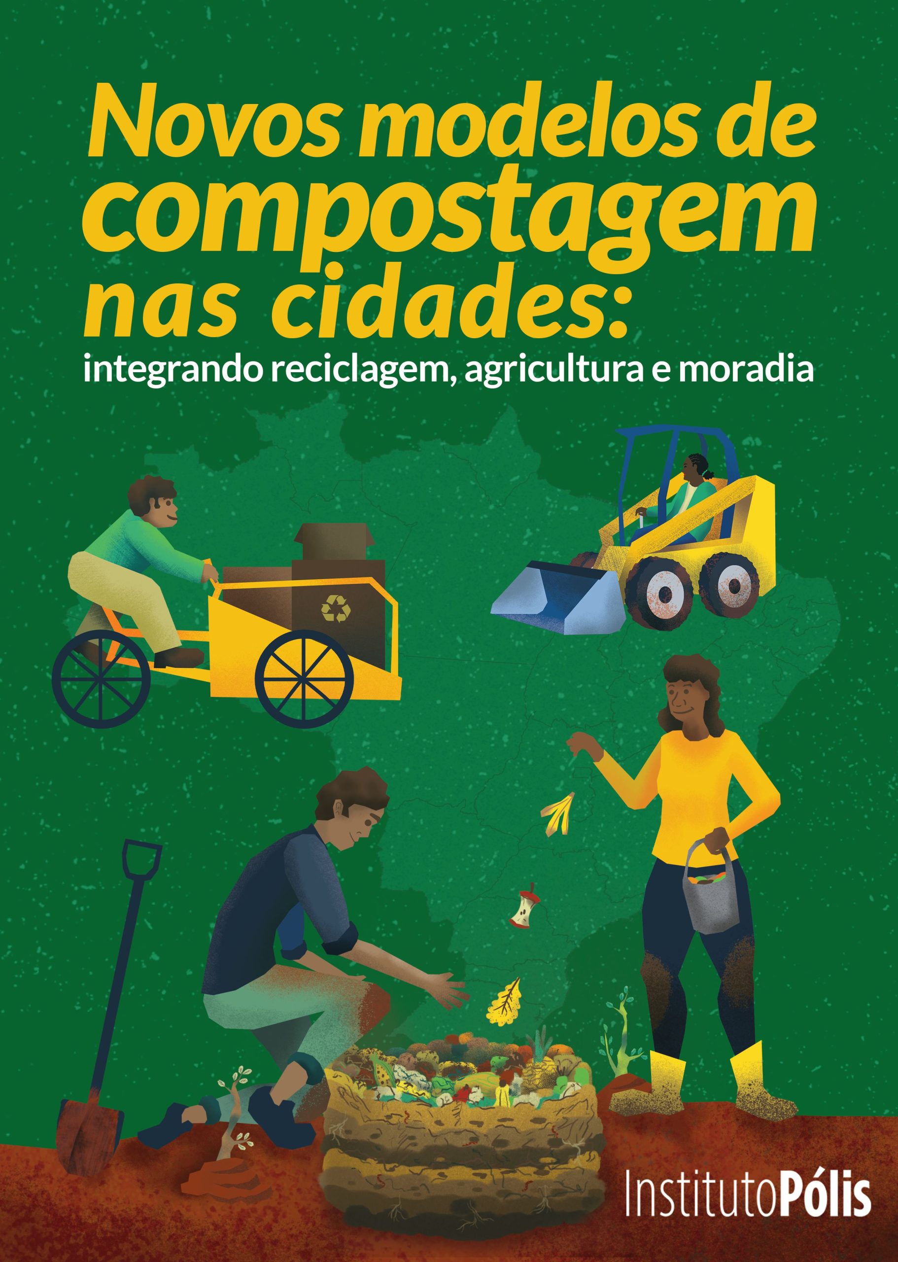 Capa do estudo "Novo modelos de compostagem nas cidades: integrando reciclagem, agricultura e moradia"